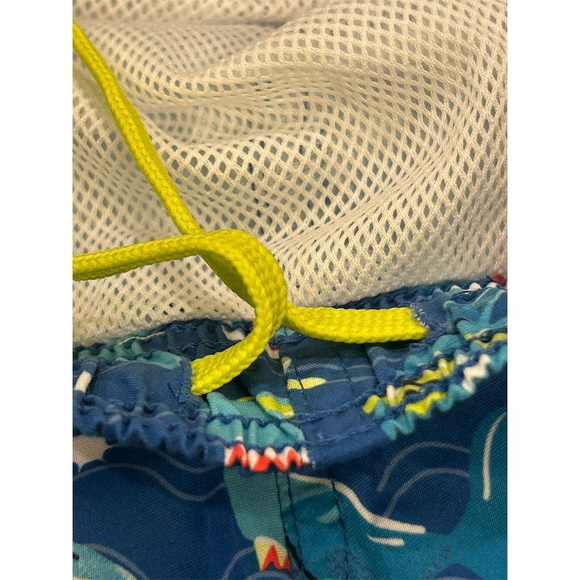 Laguna Boys Swim Set Size 4 Blue Shorts Shirt Shark Print Rash Guard UPF 50+NEW - Picture 7 of 9